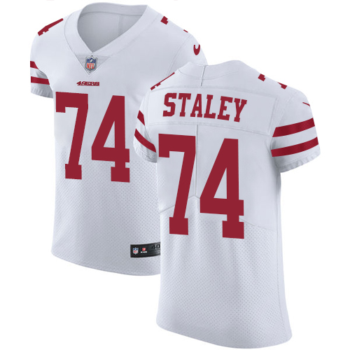 Nike 49ers #74 Joe Staley White Men's Stitched NFL Vapor Untouchable Elite Jersey